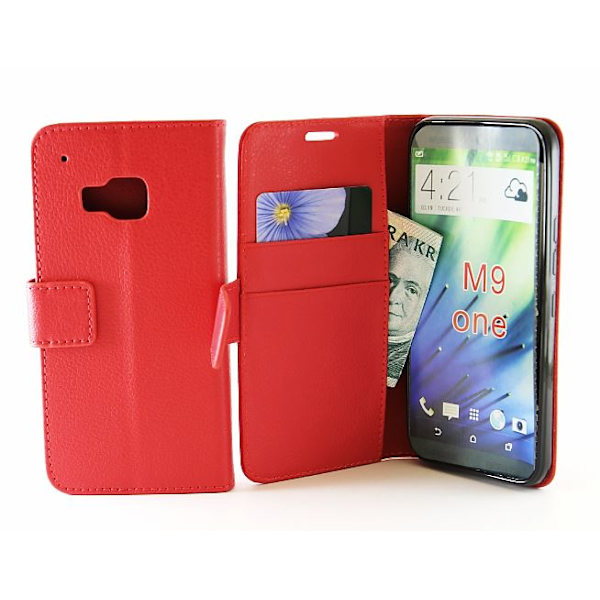 Standcase TPU wallet HTC One (M9) Röd