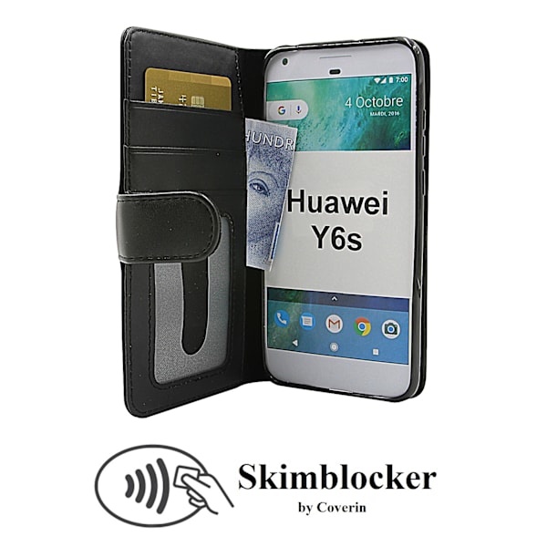 Skimblocker Plånboksfodral Huawei Y6s Svart