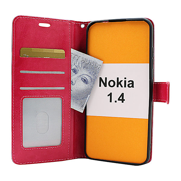 Crazy Horse Wallet Nokia 1.4 Svart