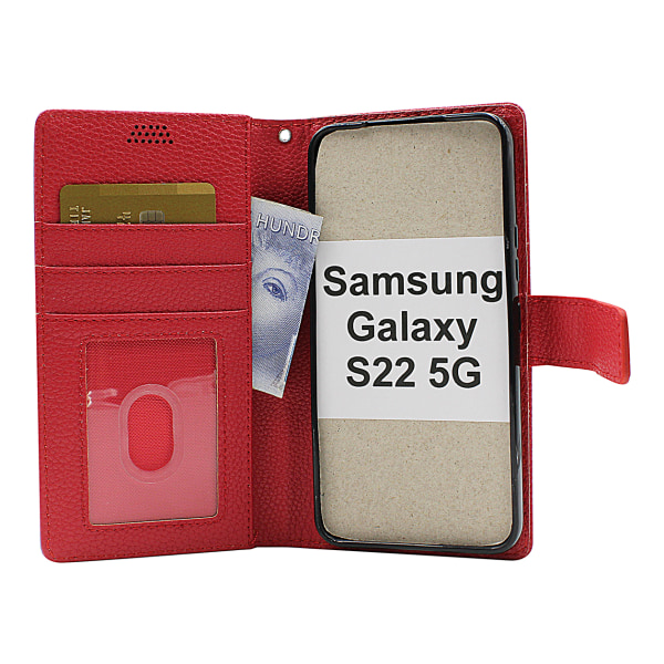 New Standcase Wallet Samsung Galaxy S22 5G Brun