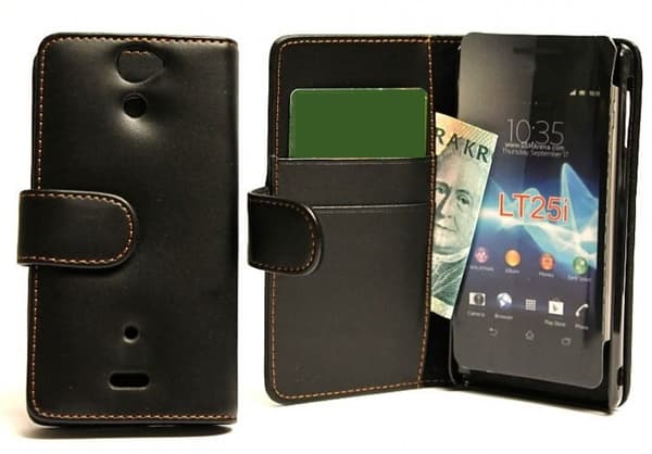Plånboksfodral Sony Xperia V (LT25i) Svart