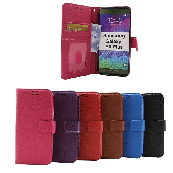 New Standcase Wallet Samsung Galaxy S8 Plus (G955F) (Lila) Svart