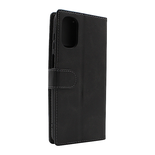 Zipper Standcase Wallet Motorola Moto E32s Svart