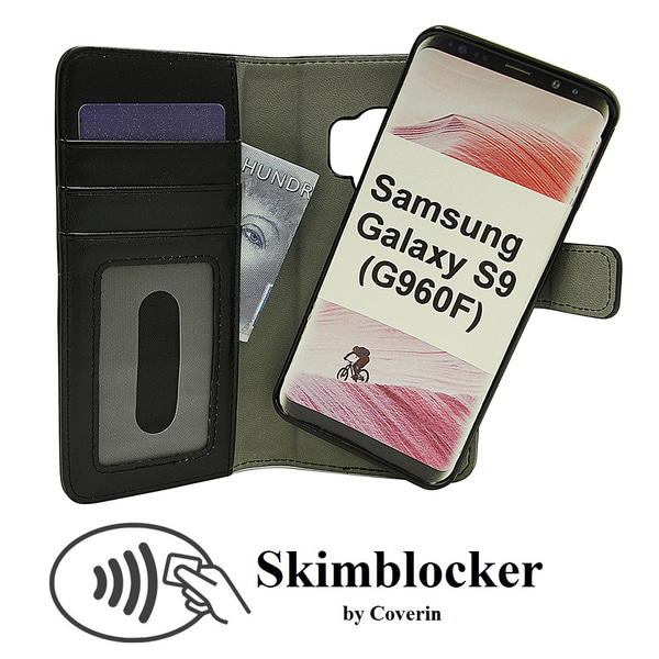 Skimblocker Magnet Wallet Samsung Galaxy S9 (G960F) Svart