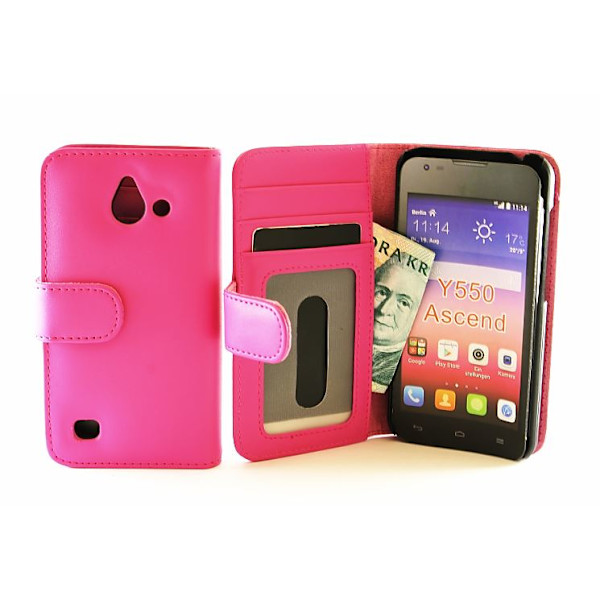 Plånboksfodral Huawei Ascend Y550 Hotpink
