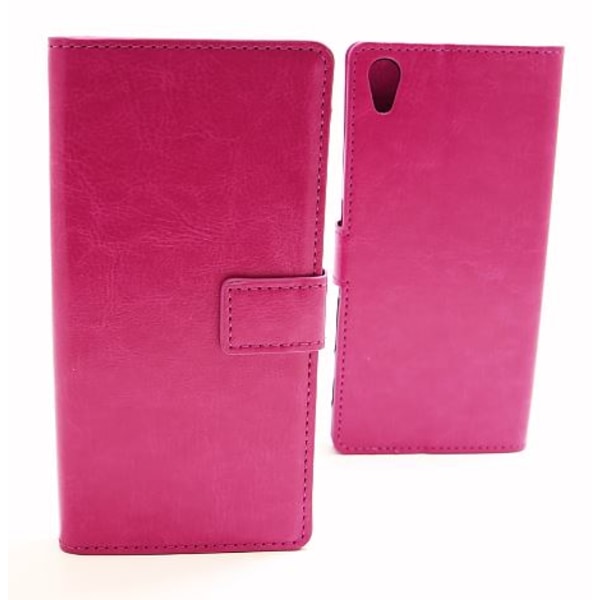 Crazy Horse Wallet Sony Xperia Z5 (E6653) Hotpink