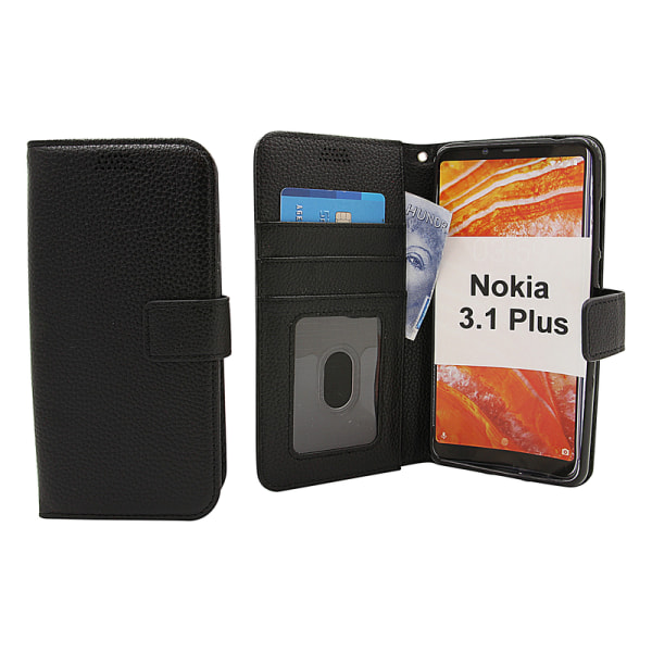 New Standcase Wallet Nokia 3.1 Plus Röd