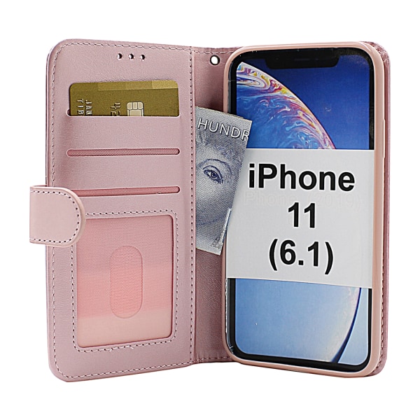 Zipper Standcase Wallet iPhone 11 (6.1) Ljusrosa