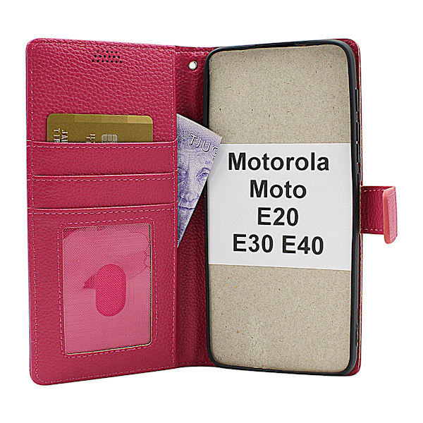 New Standcase Wallet Motorola Moto E20 / E30 / E40 Svart