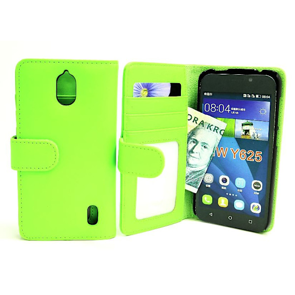 Plånboksfodral Huawei Y625 Grön