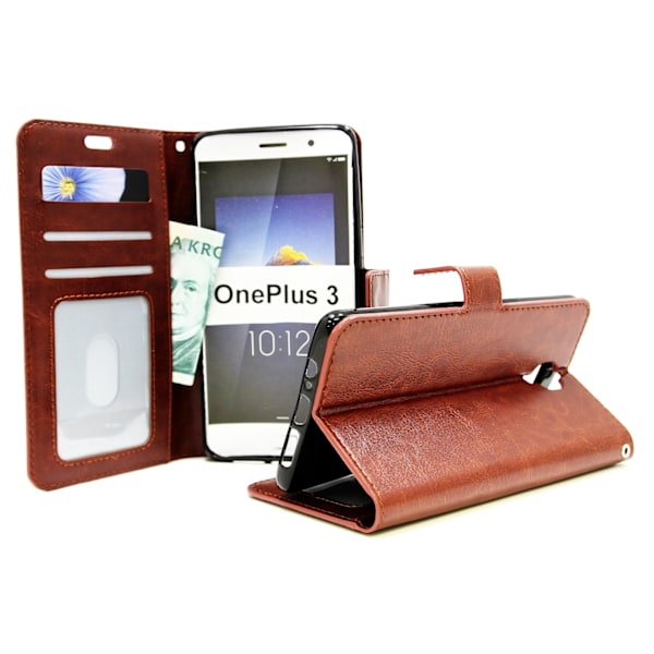 Crazy Horse Wallet OnePlus 3T Brun H745