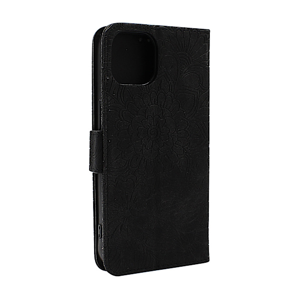 Flower Standcase Wallet iPhone 14 Pro (6.1) Aqua