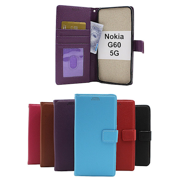 New Standcase Wallet Nokia G60 5G Brun