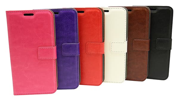 Crazy Horse Wallet Moto C Plus Röd