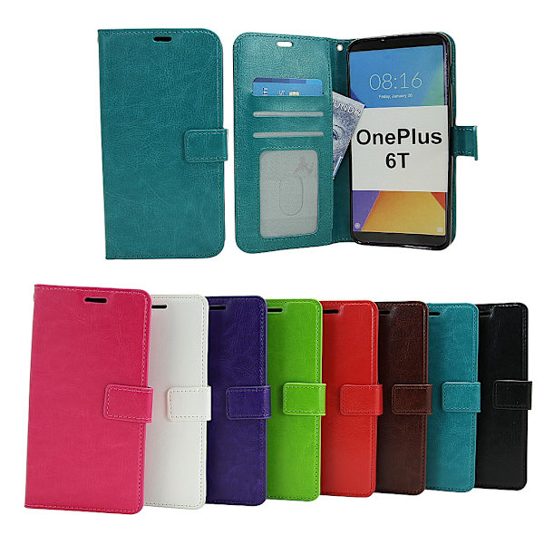Crazy Horse Wallet OnePlus 6T Svart