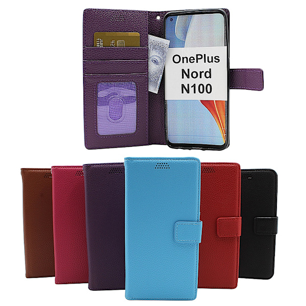 New Standcase Wallet OnePlus Nord N100 Ljusblå