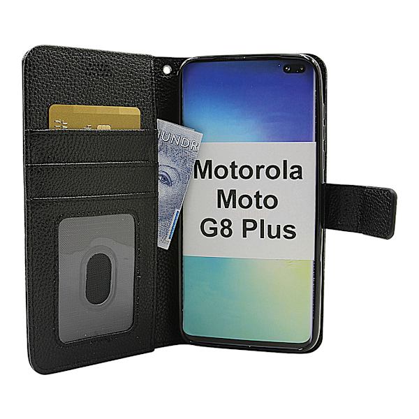 New Standcase Wallet Motorola Moto G8 Plus Svart