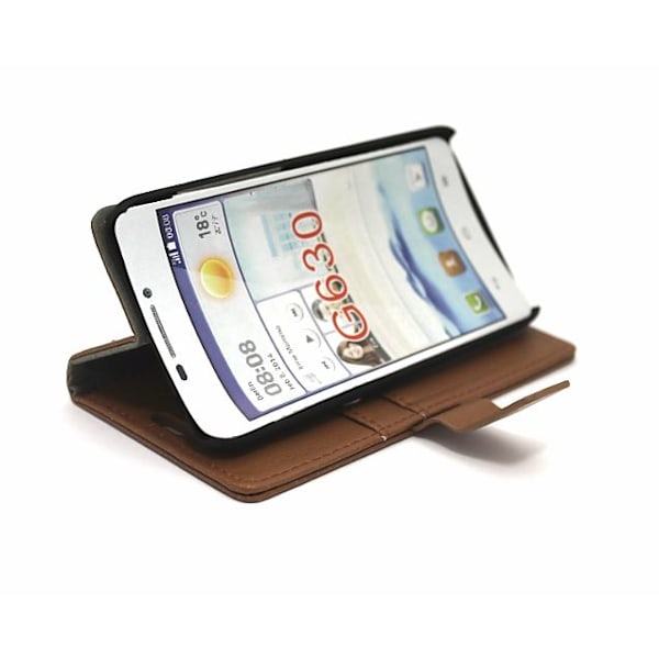 Standcase wallet Huawei Ascend G630 Brun