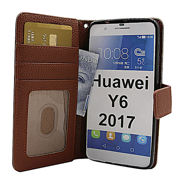New Standcase Wallet Huawei Y6 2017 (MYA-L41) Ljusblå