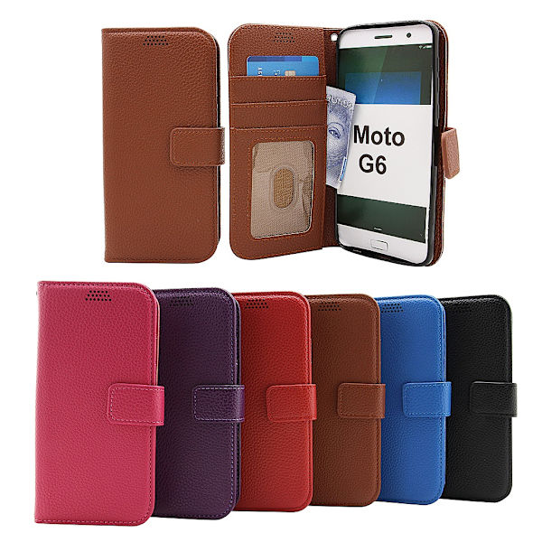New Standcase Wallet  Motorola Moto G6 Svart