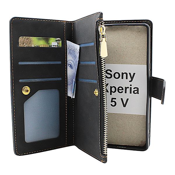 XL Standcase Lyxfodral Sony Xperia 5 V Svart