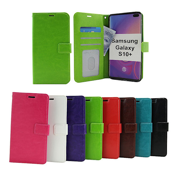 Crazy Horse Wallet Samsung Galaxy S10+ (G975F) Grön