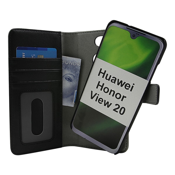 Skimblocker Magnet Wallet Huawei Honor View 20 Svart