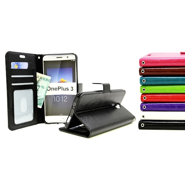 Crazy Horse Wallet OnePlus 3 Turkos