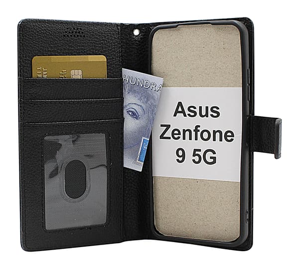 New Standcase Wallet Asus Zenfone 9 5G Ljusblå