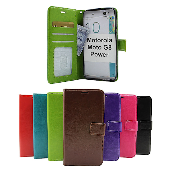 Crazy Horse Wallet Motorola Moto G8 Power Brun