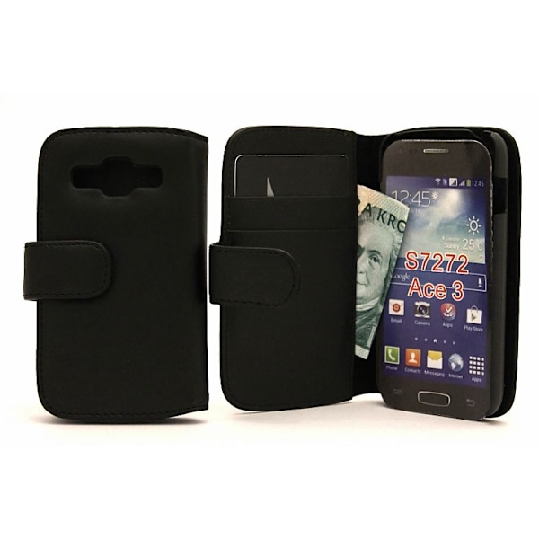 Plånboksfodral Samsung Galaxy Ace 3 (s7275) Svart