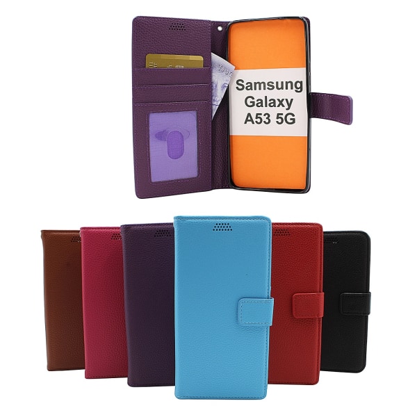 New Standcase Wallet Samsung Galaxy A53 5G (A536B) Ljusblå