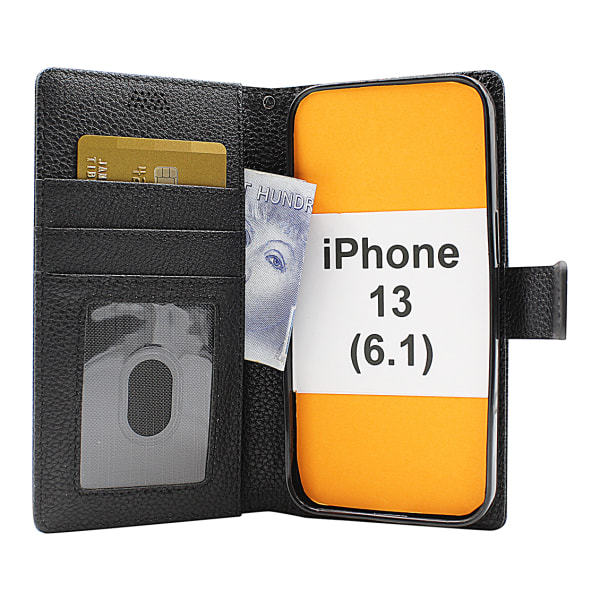 New Standcase Wallet iPhone 13 (6.1) Svart