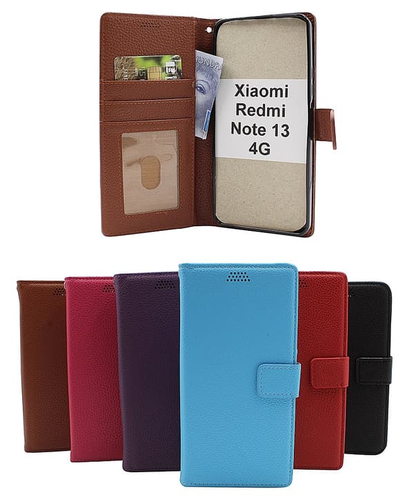 New Standcase Wallet Xiaomi Redmi Note 13 4G Ljusblå