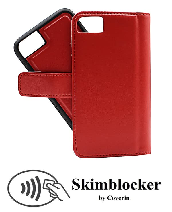 Skimblocker Magnet Wallet iPhone 7 Röd