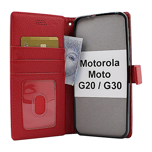 New Standcase Wallet Motorola Moto G20 / Motorola Moto G30 Svart