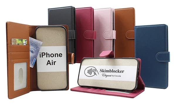 Skimblocker iPhone Air Plånboksfodral Svart