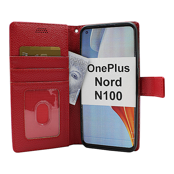 New Standcase Wallet OnePlus Nord N100 Ljusblå
