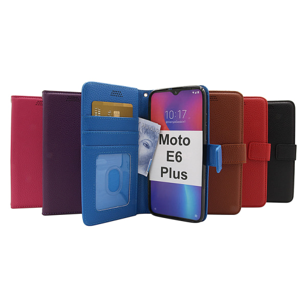 New Standcase Wallet Motorola Moto E6 Plus Brun