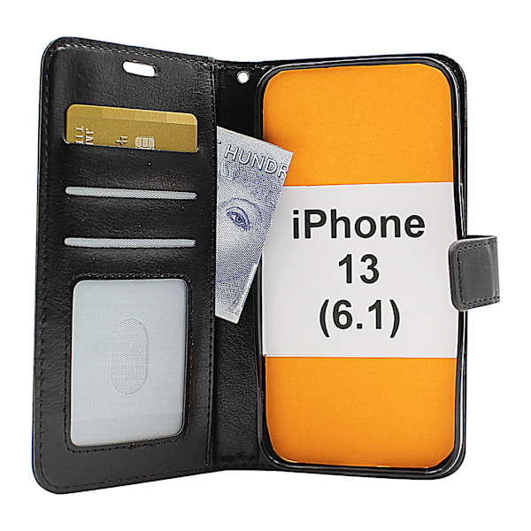 Crazy Horse Wallet iPhone 13 (6.1) Grön