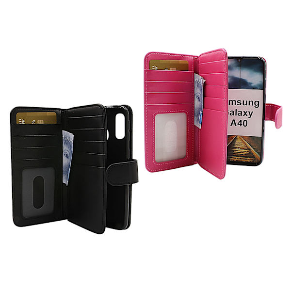 Skimblocker XL Wallet Samsung Galaxy A40 (A405FN/DS) Svart