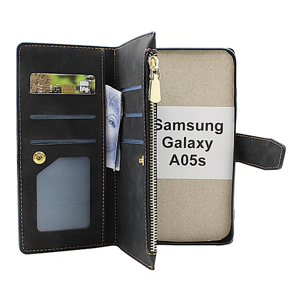 XL Standcase Lyxfodral Samsung Galaxy A05s (SM-A057F/DS) Svart