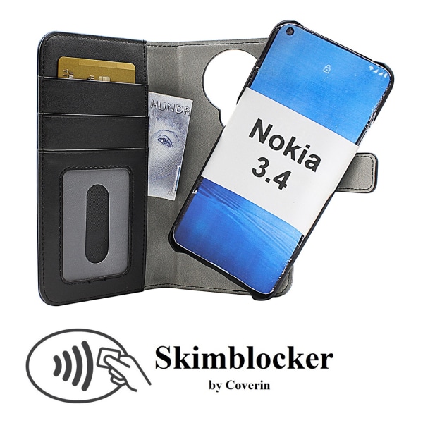 Skimblocker Magnet Fodral Nokia 3.4