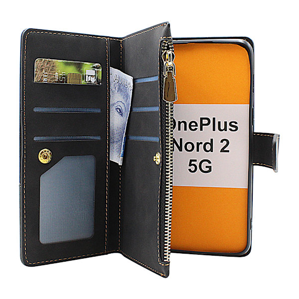XL OnePlus Nord 2 5G Lyx Plånboksfodral Lila