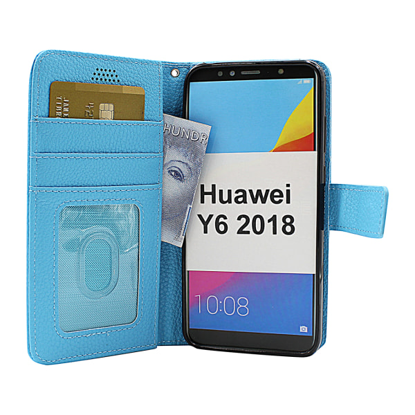 Standcase Wallet Huawei Y6 2018 Ljusblå