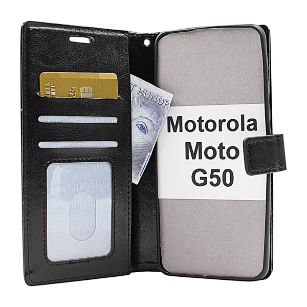 Crazy Horse Wallet Motorola Moto G50 Svart