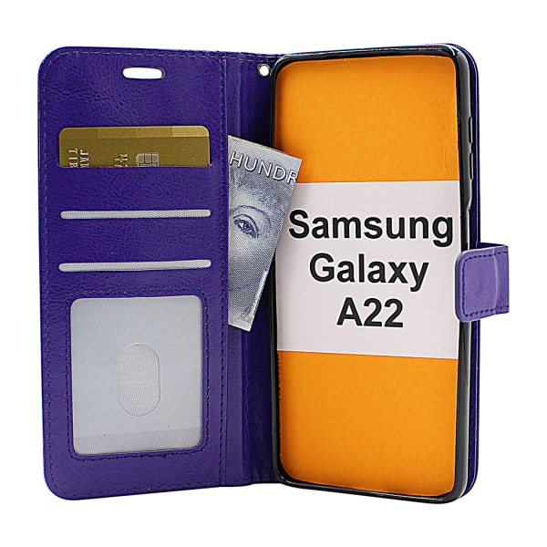 Crazy Horse Wallet Samsung Galaxy A22 (SM-A225F/DS) Turkos