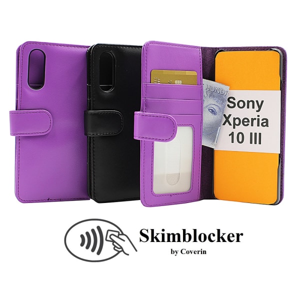 Skimblocker Plånboksfodral Sony Xperia 10 III (XQ-BT52) Lila
