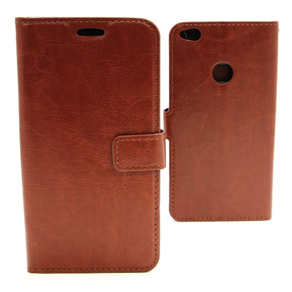 Crazy Horse Wallet Huawei Honor 8 Lite Brun