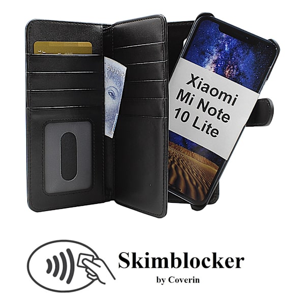 Skimblocker XL Magnet Wallet Xiaomi Mi Note 10 Lite (Svart)